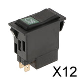Maxbell 12xAutomobile Truck Car Vehicle Engineering Rocker Button Two Gear 3 Pin Switch