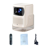 Maxbell 4K Projector Smart Projector Home Theater Projector for Bedroom Meeting Home Beige