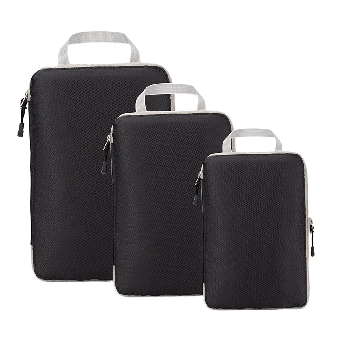 Maxbell Maxbell 3x Compression Packing Cubes Packing Bags Men Women Waterproof for Suitcases black