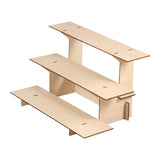 Maxbell Wooden Riser Display Shelf Organizer 3 Tier Decor for Figurines Figures Dorm