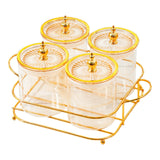 Maxbell Dried Fruit Tray Dustproof Sealed Container for Dining Room Home Living Room amber