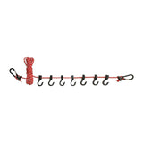Maxbell Outdoor Clothes Line Nylon with Hooks Clothesline for Camping Indoor Balcony Red  Reflective