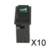 Maxbell 10x2Pin Car Truck Engineering Train Horn Rocker Switch Button On Off Control