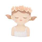 Maxbell Maxbell Head Planter Decorative Ornament Resin Flower Pot for Office Home Decor Style C