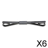 Maxbell 6xMetal Shirt Collar Clip Tie Collar Bar Pin for Unisex Scarf Necktie black