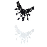 Maxbell 2Pcs Vintage Flower Lace Applique Neck Collar Fabric Sewing Craft Trims DIY