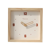 Maxbell Desk Shelf Clock Gifts Square Modern Decor Clock for Sturdy Office Farmhouse brown