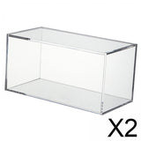 Maxbell 2xAcrylic Box with Lid Bar Office Supplies Coffee Shop Acrylic Tea Storage Box