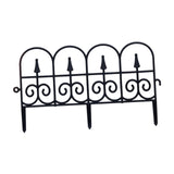 Maxbell Garden Fence Panel Wedding Prop Outside Stairs Backyard Animal Barrier Fence Black