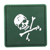 Maxbell 3D Skull Tactical Army Morale PVC Rubber Patch Fastener Green - Aladdin Shoppers
