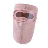 Winter Full Face Mask Men Women Reusable Headgear for Running Hiking Camping Pink