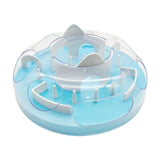 Maxbell Slow Feeder Interactive Cat Toy Food Dish Feeding Bowl for Medium Large Cats Blue