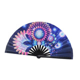 Maxbell Foldable Hand Fan Novelty Kung Fu Fan for Wedding Stage Performance Birthday Large Flower