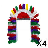 Maxbell 4xFeather Headdress Hair Band Headwear for Stage Performance Halloween Cosplay Style A