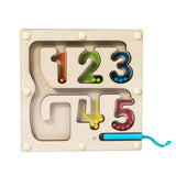 Maxbell Color Bead Maze Wooden Magnet Puzzle Boards Travel Toy for Preschoolers Gift