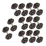 Maxbell 12Pcs Metal Wheels Spare Part Hobby Train Accessory for 1:87 Model Train DIY