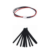 Maxbell 10 JST-XH 3S Lipo Balance Wire Extension Lead 22cm+10 Blk Nylon cable tie
