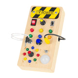 Maxbell Wooden Busy Board Educational Sensory Learning Toy for Kids Boys Girls Gifts