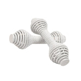 Maxbell 2Pcs Spring Steel Fitness Dumbbells Lady Curl Sports Equipment Hand Weights White