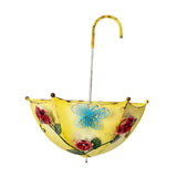 Maxbell Umbrella Shaped Bird Feeder Unique Hanging Bird Feeder for Balcony Yard Lawn Yellow