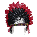 Maxbell Indian Feather Headdress Photo Props Headpiece for Party Halloween Role Play