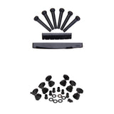 Maxbell Set Acoustic Guitar Bridge Pins Saddle Nut+Tuning Pegs Tuner Machine Heads 3L 3R