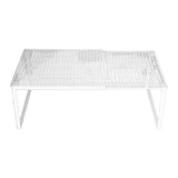 Maxbell Expandable Cabinet Storage Shelf Stand Riser Organizer Rack White 50 to 85cm