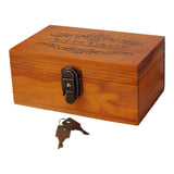 Wooden Keepsake Box Compact Antique Design Multipurpose Jewelry Box for Home 21.3x14x10cm