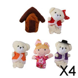 Maxbell 4x5pcs/Set Goldilocks and Three Bears Finger Puppets Nursery Rhyme/Fairy Tale