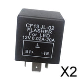 Maxbell 2xCF13 JL-02 3-Pin LED Flasher Relay For Car Turn Signal Light Flash Fix