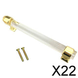 22xAcrylic Door Pull Knob Drawer Cabinet Cupboard Handle Hardware Gold 150mm
