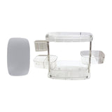 Maxbell Makeup Organiser Rotatable Cosmetic Storage for Bathroom Perfumes Countertop Clear Anti Slip Pad