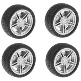 On Road Wheel Rims & Rubber Tires 40mm Hubs For RC Hobby Car, Pack of 4 - Aladdin Shoppers