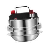 Maxbell Mini Pressure Cooker 304 Stainless Steel Pot for Household Family Restaurant 0.8L