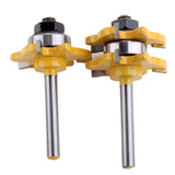 Maxbell 1/4 inch Shank Matched Tongue & Groove Router Bit 3/4 inch Stock 3 Teeth T-shape Wood - Aladdin Shoppers