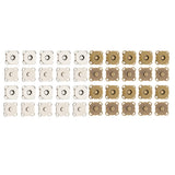 Maxbell 20 Sets Magnetic Bag Clasps for Craft Clothing Bag DIY 14mm Bronze & Silver