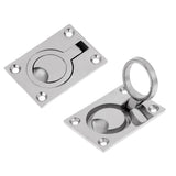 Maxbell 2 Pieces 2.44 x 1.7 inch Stainless Steel Boat Fittings Multi-purpose Flush Mount Cabin Deck Hatch Pull Ring Handle - Aladdin Shoppers