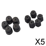 Maxbell 5x10 Pieces AC A/C Charging Port Service Caps R134a R12 13mm & 16mm Black