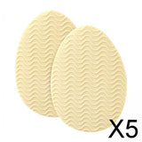 Maxbell 5xNon Slip Shoe Pads Self Adhesive Rubber for High Heels Round Head Apricot