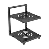 Maxbell Pot and Pan Organizer Organization Storage for Under Cabinet Home Countertop 2 Tier Black