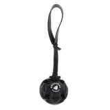 Maxbell Maxbell Pet Dog Puppy Toy Hollow Ball with Rope Handle Easy to Throw Black