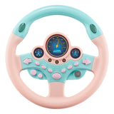 Maxbell Simulation Steering Wheel Toy Kids Sound Toy for Kids Boys Girls Age 3 4 5 6 Pink