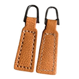 Maxbell 2x Zipper Pulls PU Leather Decorative Zipper Parts for Suitcase Boot Luggage