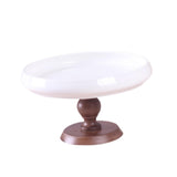 Maxbell Ceramic Cake Stand Round Dessert Display Holder for Countertop Event