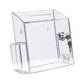 Maxbell Suggestion Box Clear Multifunctional Comment Box for Tabletop Shop Reception