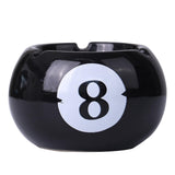 Maxbell Pottery Ashtray Easy to Clean Billiards Ash Tray for Office Tabletop Outdoor