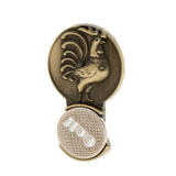 Maxbell Copper Golf Ball Markers Magnetic with Hat Clip Set Zodiac Chicken Style Golfer Gift Accessory