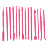 Maxbell Pack of 14 Pieces Clay Modeling Tools Clay Shaping Sculpting Tools Set Pottery Carving Crafting Tools for Ceramics Clay Pottery, Pink Colors - Aladdin Shoppers