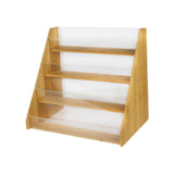 Maxbell 4-tier Wood Greeting Card Display Stand Greeting Card Holder for Office Home