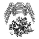 Maxbell 75Pcs Practical Greenhouse Clips Z-Type Clips for Greenhouse Glass Fixation